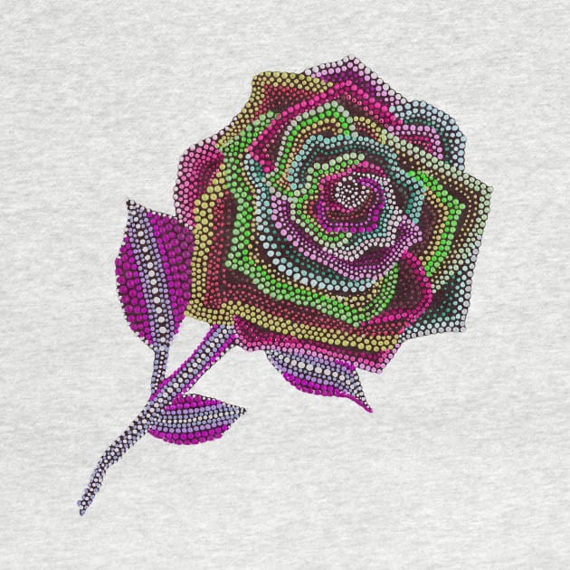 Rose - Purple & Green by Amy Diener